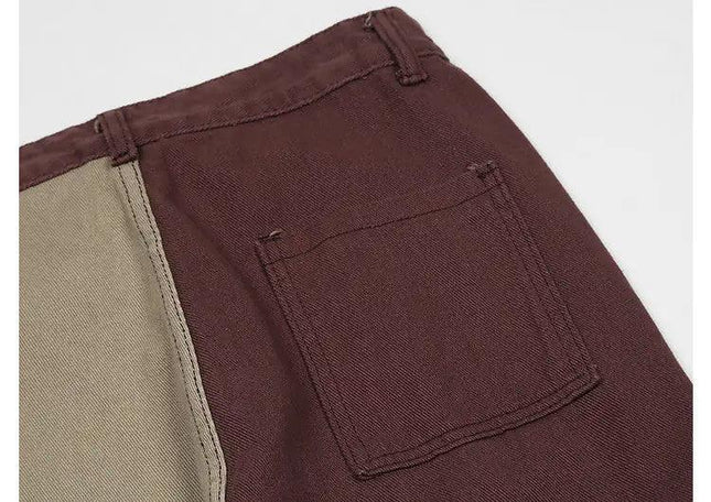 Vintage Colorblock Street Jeans