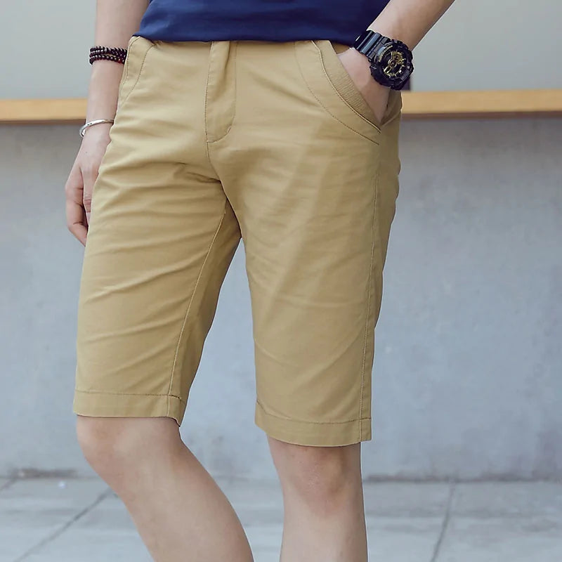 Slim Fit Cotton Shorts