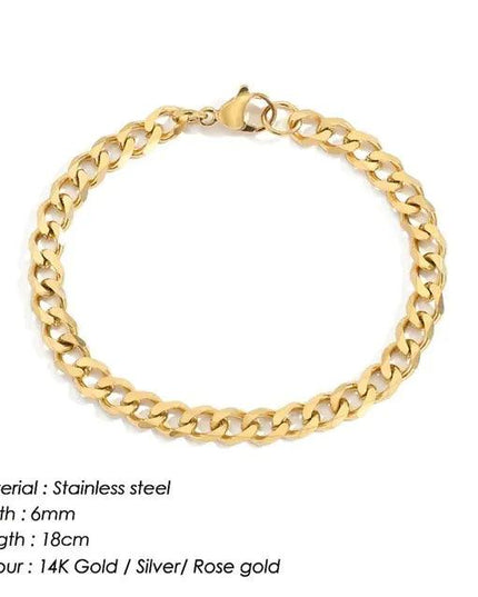 Curb Chain Stainless Steel Bracelet