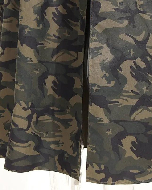 Camouflage Elastic Strapless Dress