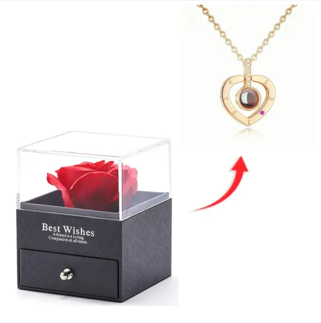 Heart Bar Pendant Necklace – Gift Box