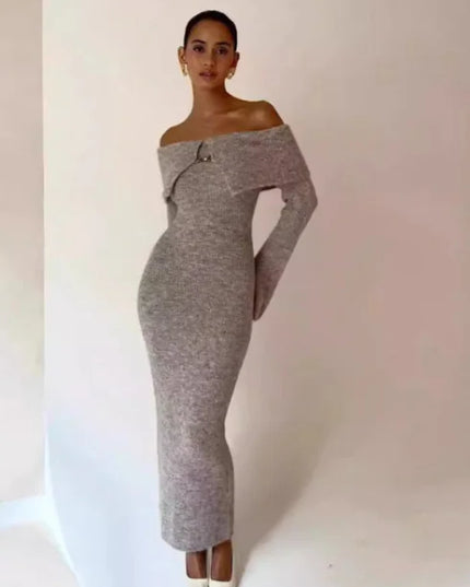 Chic Polo Collar Striped Dress