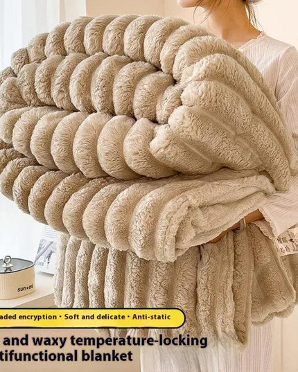 VelvetCozy Solid Color Thickened Nap Blanket