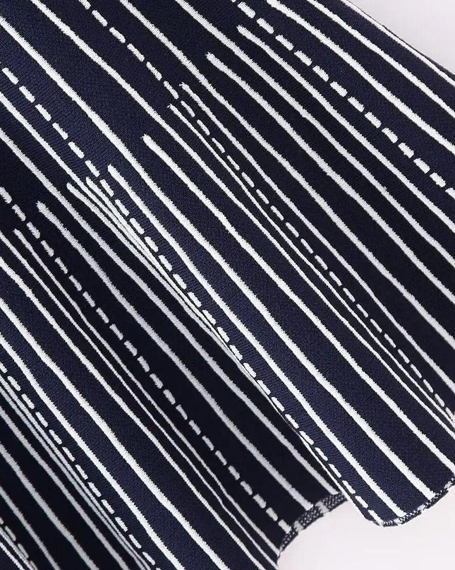 Striped Knit Mini Dress