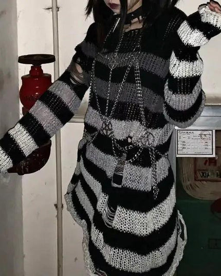 Knitted Striped Sweater