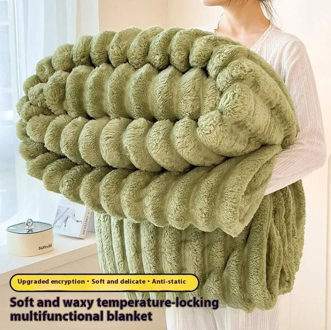 VelvetCozy Solid Color Thickened Nap Blanket