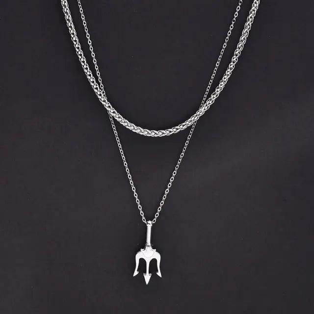 Stylish Neptune Trident Chain Necklaces