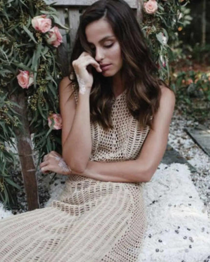 Cayetana Lace Up Beach Cover Up Dress