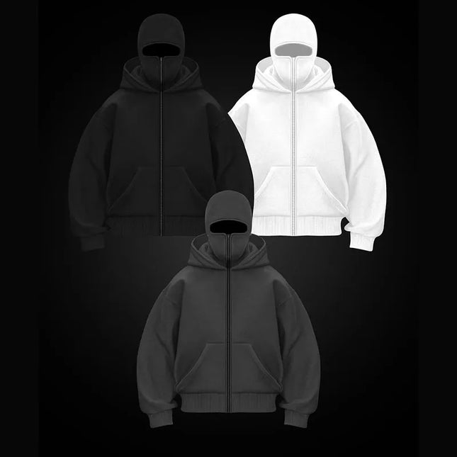 Fleece-lined Double Hooded Jacket