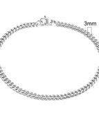 3mm Silver / 22cm