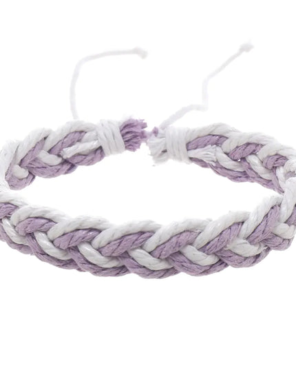 Handwoven Cotton String Bracelet in Artistic Style