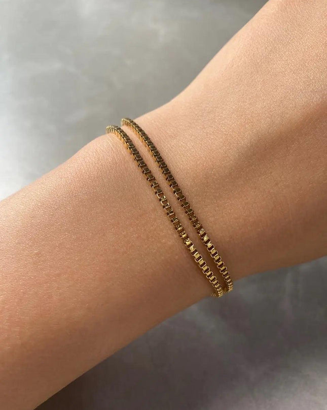 Stainless Steel Box Chain Bracelet