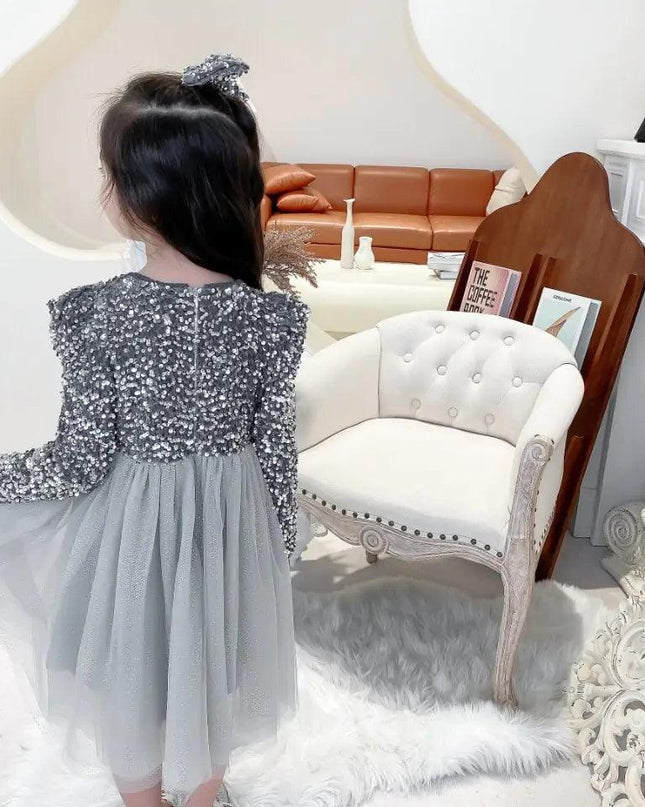 Spring Sequins Dress Kids