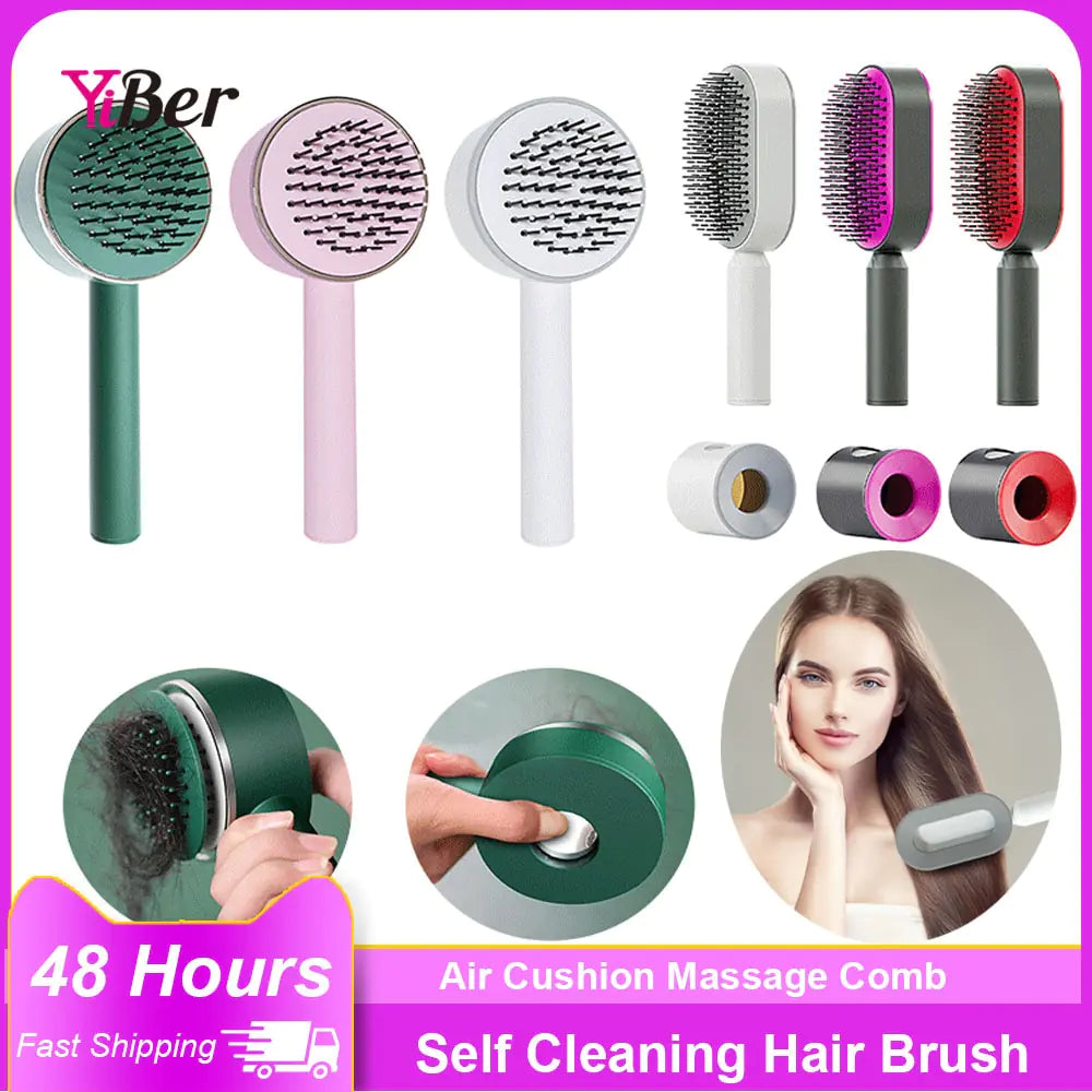 Self-cleaning Hair Brush Message