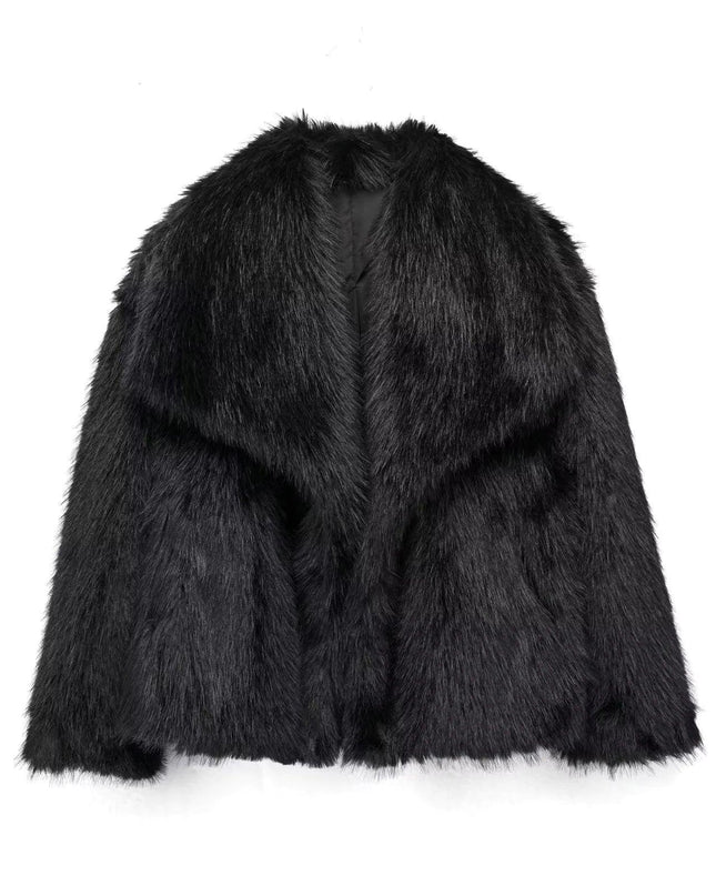 Faux Fox Fur Coat