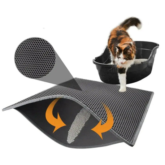 Cat Litter Mat Double Layer Waterproof Urine Proof Trapping Mat