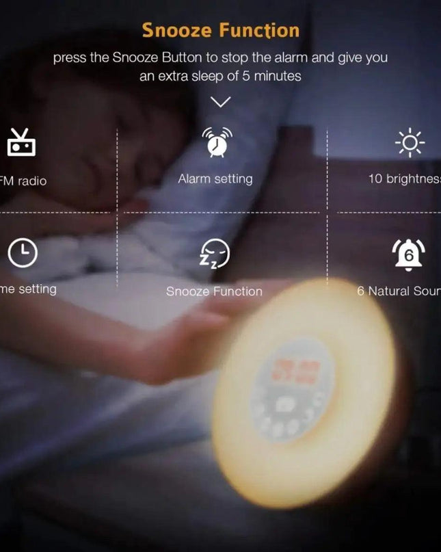 Sunrise Alarm Clock Bluetooth Speaker Lamp