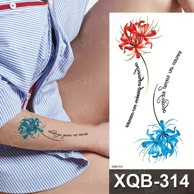 Rose Sticker Flower Belly Body Tattooo