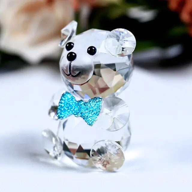 Romantic Bear Crystal Figurine