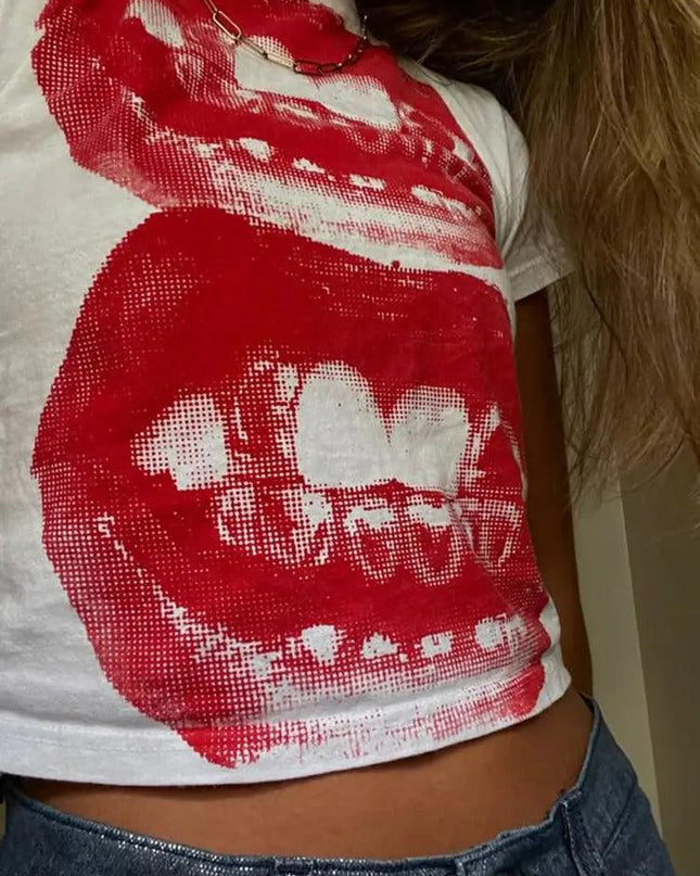 Short-Sleeve Punk Y2K Baby Top