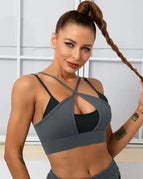 Grey Sports Bra-2 / Large