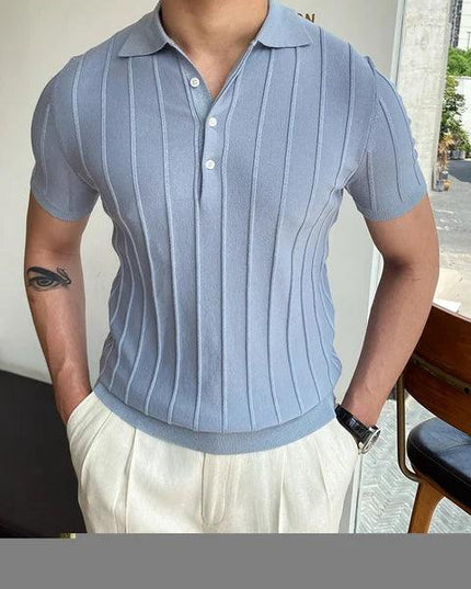 Summer Men Fashion Polo Shirts Short Sleeve