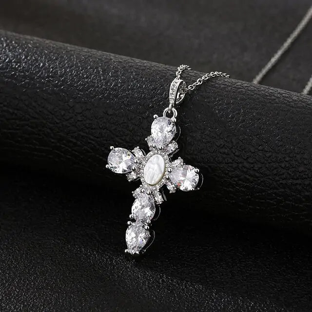 Cross Crystal Necklace