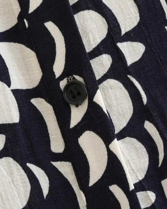 Elastic Waist Printed Dress