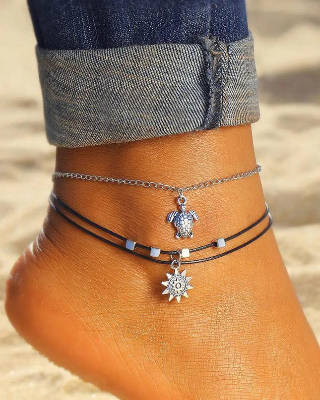 Sea Shell Beads Multilayer Anklets