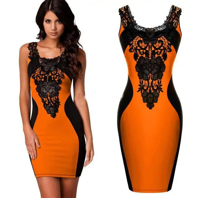 Gothic Embroidered Sleeveless Dress