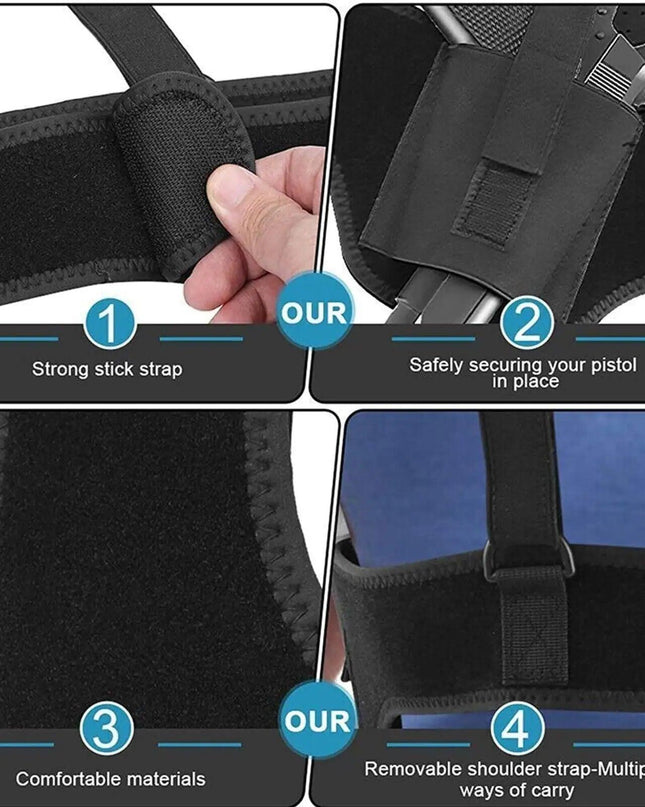 Tactical Concealed Carry Shoulder Waist Pistol Hand Gun Holder Holster Pouch US