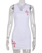 White U Neck Pink / Medium