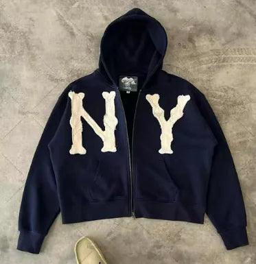 Letter Embroidered Oversized Hoodie