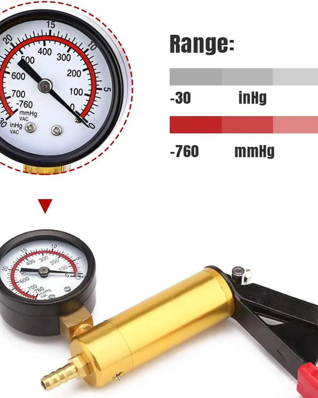 Hand Held Vacuum Pressure Pump Tester Set Brake Fluid Bleeder Bleeding Kit + Box