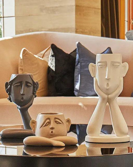 Abstract Figure Statue Vases