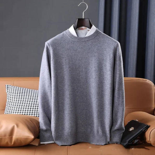 Men's Slim Fit Knit Sweater Pullover w/ Round Neck