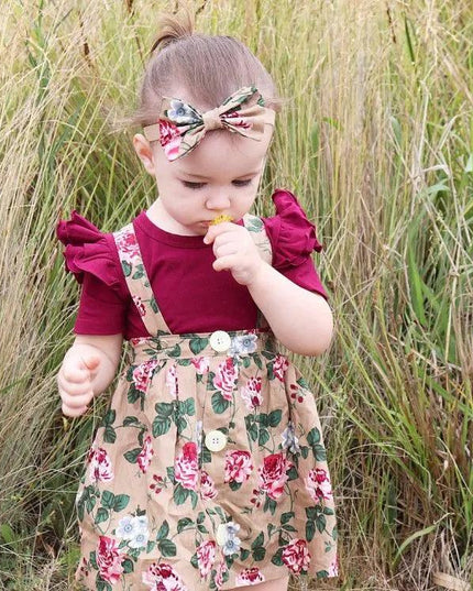 Romper Strap Dress Set