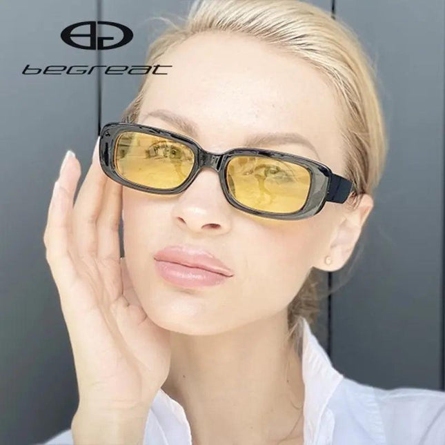 Vintage Travel Small Rectangle Sun Glasses