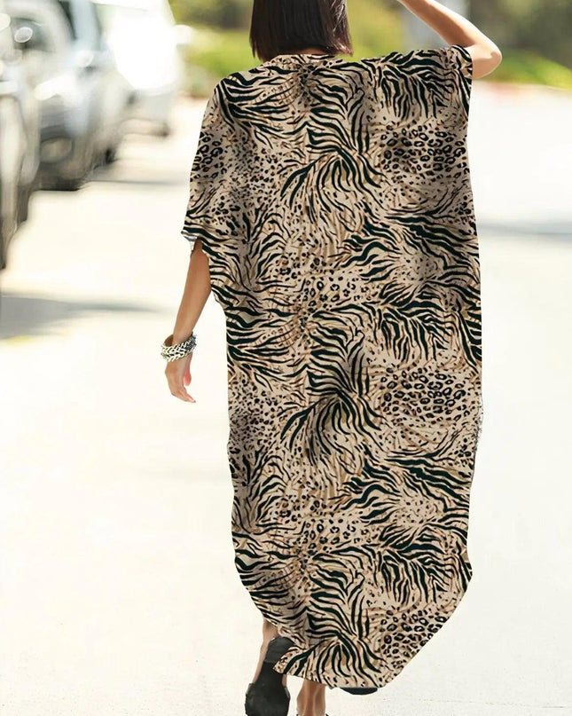 Wide Dress -Animal Print