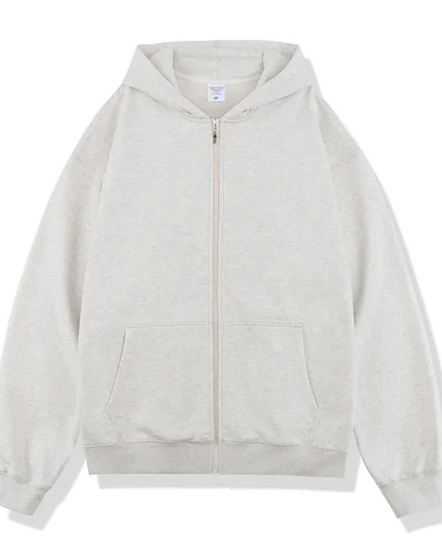 Terry Hooded Zipper Sweater