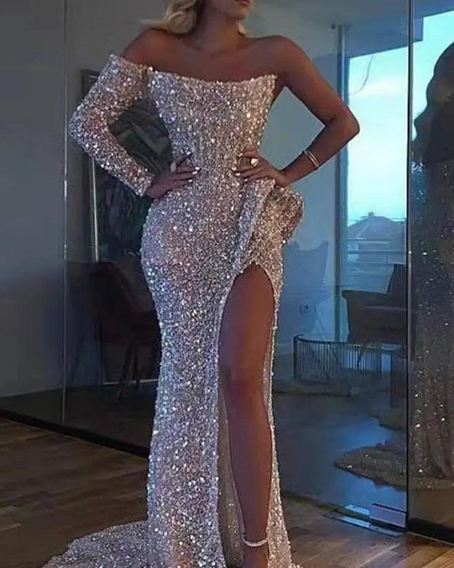 Sequined Banquet Dress