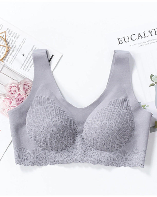 Shock-Proof Latex Pad Lace Bra