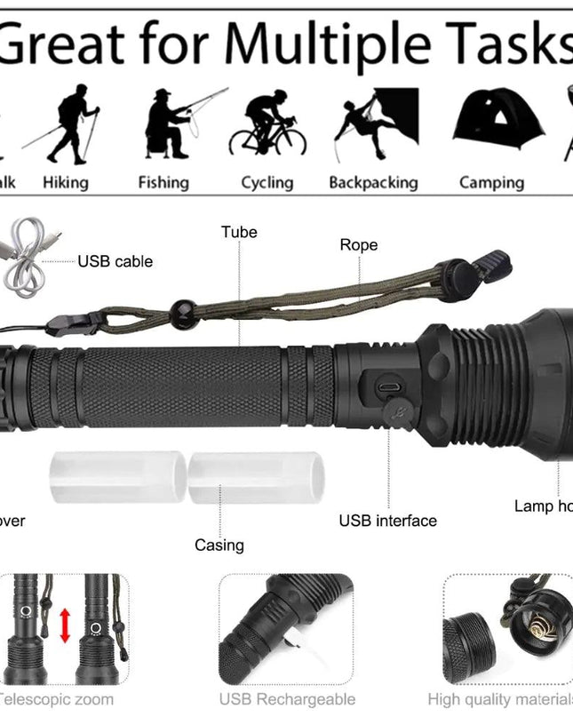 Waterproof Rechargeable Flashlight