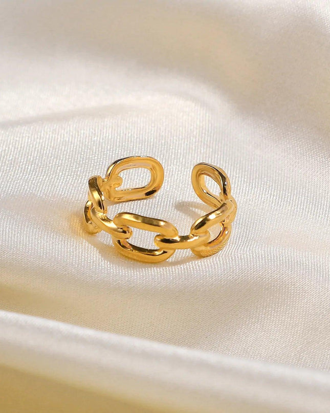 Twisted Link Chain Open Rings