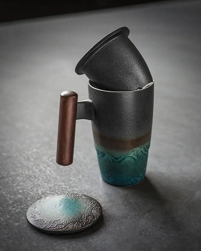 Retro Ceramic Coffee Mug Set