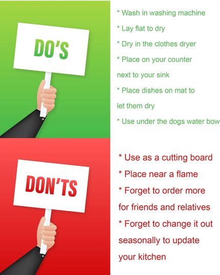 Christmas Gingerbread Dish Drying Mat