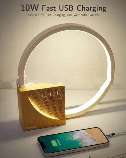 Touch Control Bedside Lamp with Alarm Clock