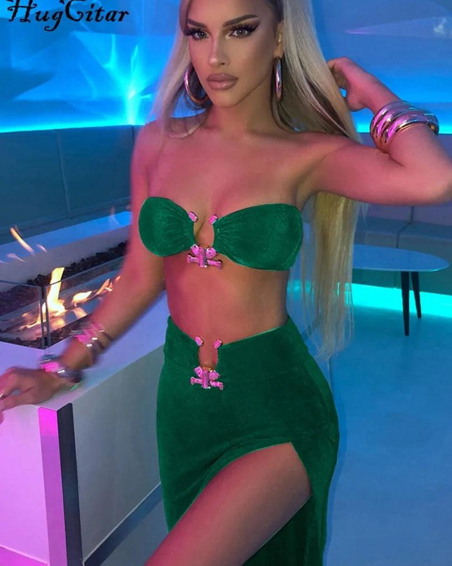 Velvet Strapless Dress