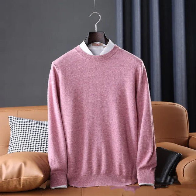 Men's Slim Fit Knit Sweater Pullover w/ Round Neck