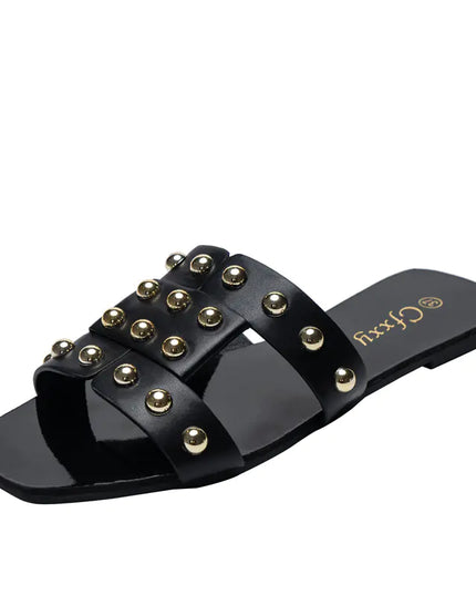 Fashion Rivet Flat Sandals
